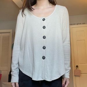 Hollister Waffle Buttoned Sweater
